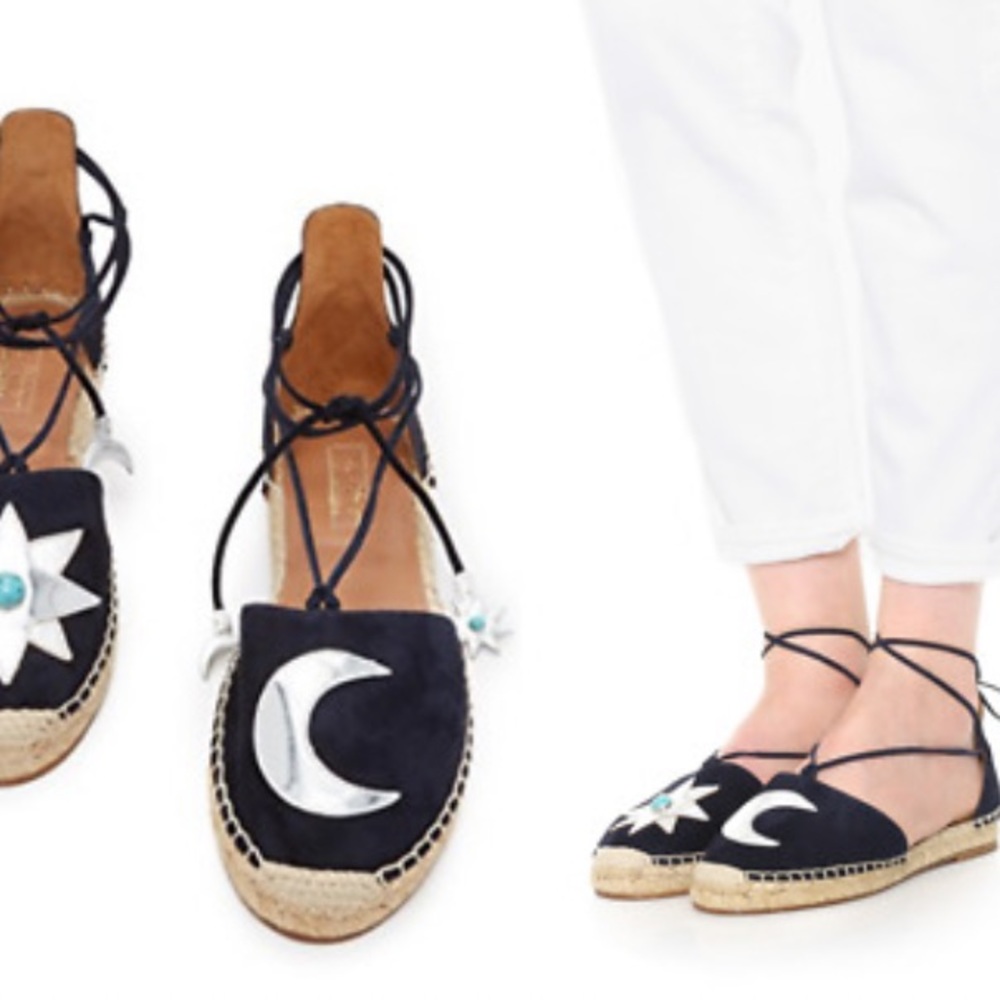 Aquazzura x Poppy Delevingne "Midnight" Flat